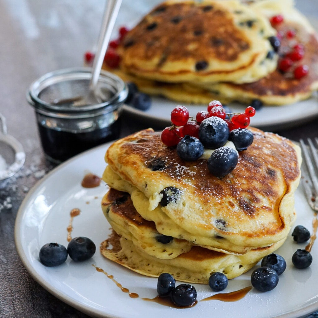 Blueberry Cornmeal Pancakes