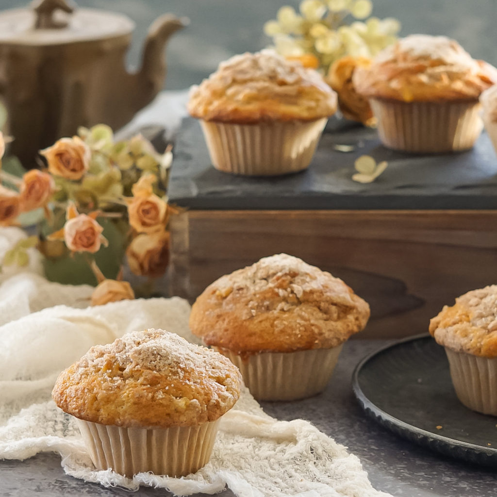 Apple Pumpkin Walnut Muffins
