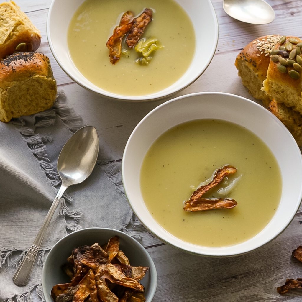 Leek, Potato and Roasted Pear Soup