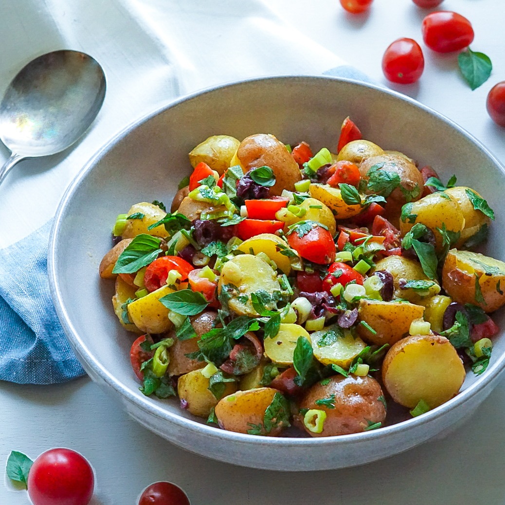 Mediterranean Potato Salad - thekitchensinkblog.com