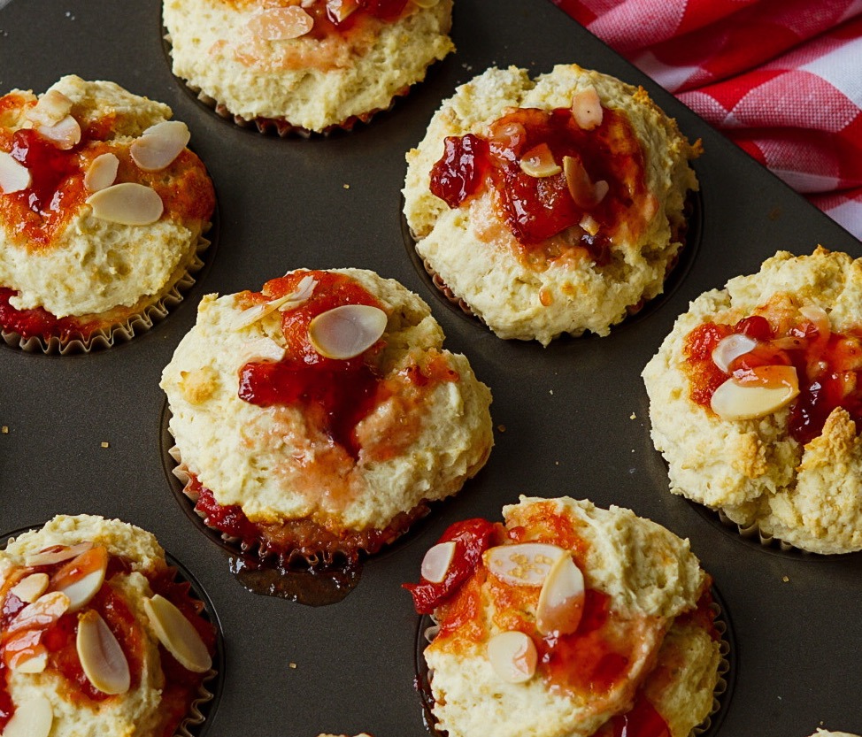 Jammy Strawberry Muffins