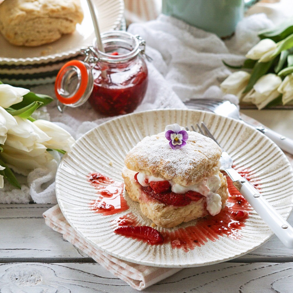 Strawberry Shortcake Buttermilk Biscuits