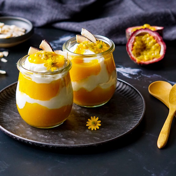 Mango Passion Fruit Yogurt Parfait