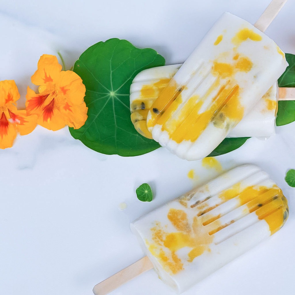 Mango Passion Fruit Popsicles