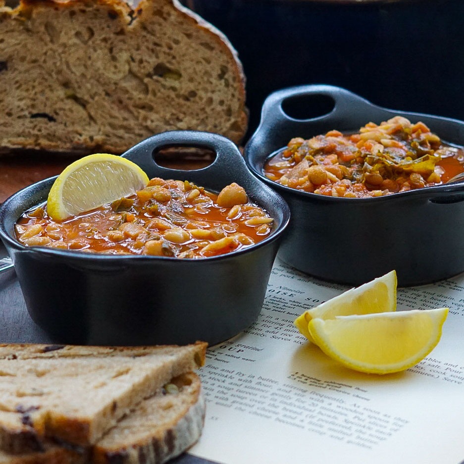 Moroccan Lentil and Chickpea Soup