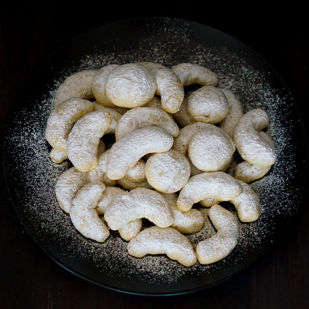 Orange Almond Shortbread Crescents