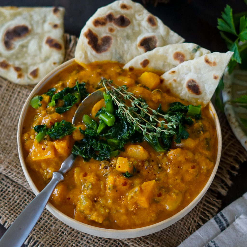 Sweet Potato, White Bean and Kale Soup