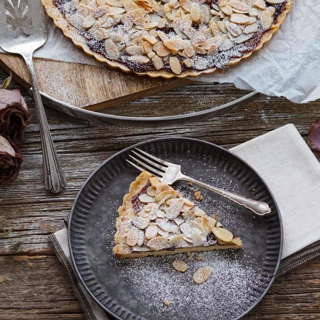 Almond Shortbread Jam Tart