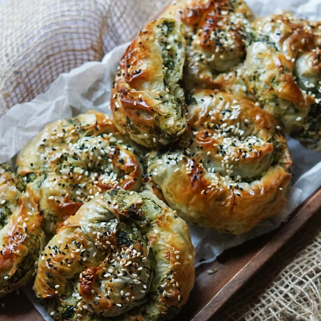 Spinach and Ricotta Phyllo Pies - thekitchensinkblog.com