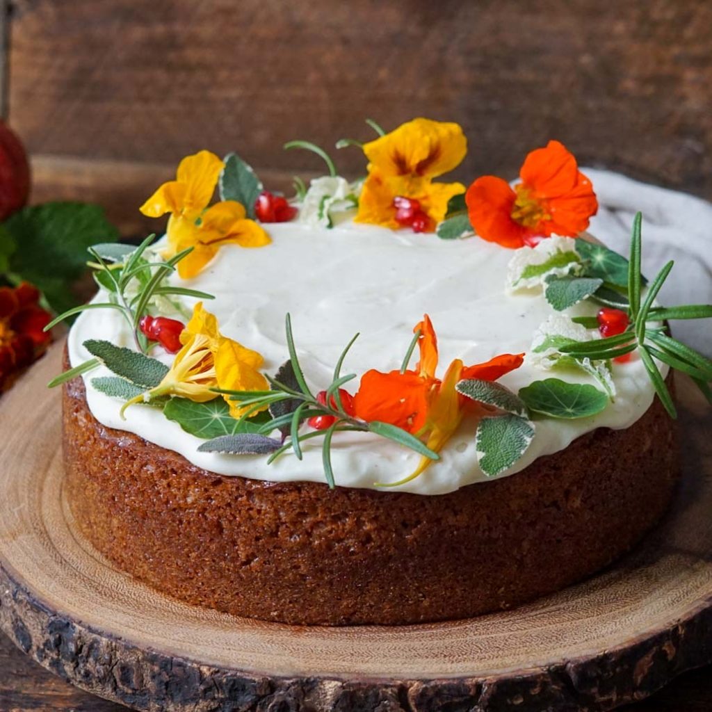 Spiced Honey Cake with Cream Cheese Frosting - thekitchensinkblog.com
