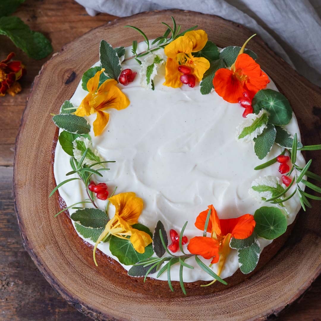 Spiced Honey Cake With Cream Cheese Frosting - Thekitchensinkblog.com