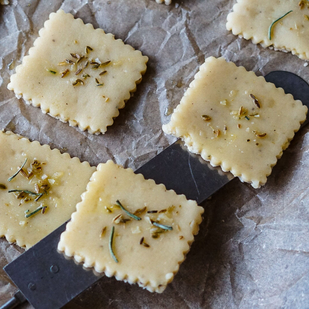 Parmesan Fennel and Sea Salt Shortbread