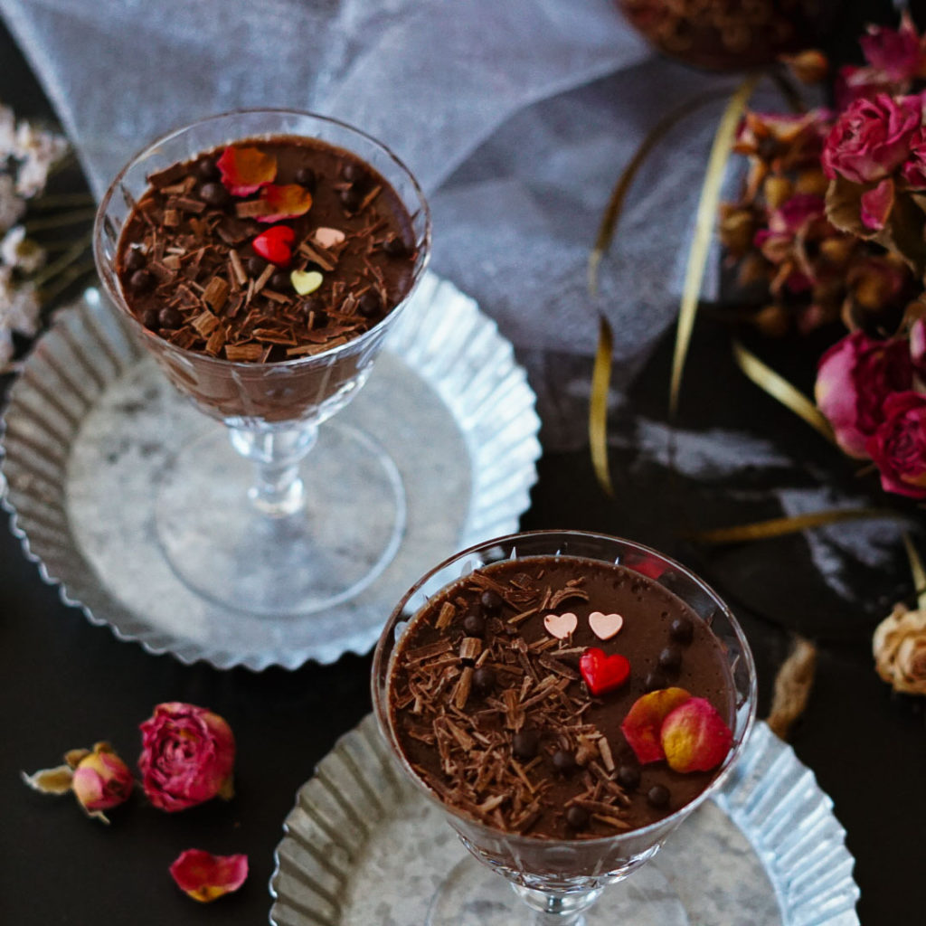 Chocolate Pots de Crème for Valentines